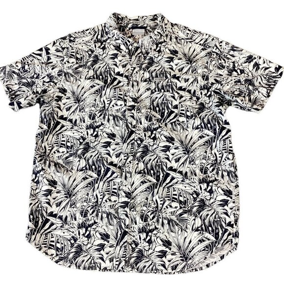 Columbia Reg Fit Mens L Button Front Short Sleeve Shirt Tropical Toucan 282Q - Picture 1 of 8